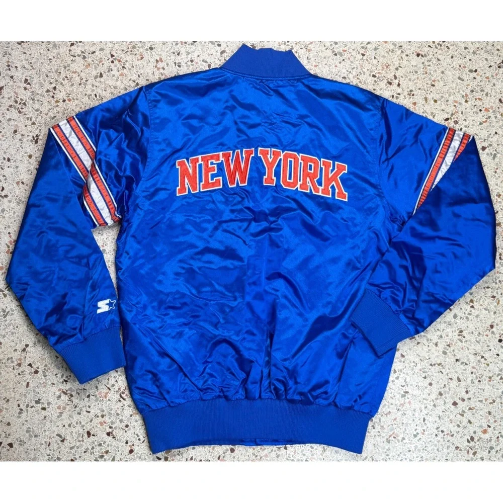 Starter‎ NBA New York Knicks Rare & Vintage Satin Bomber Jacket Size Medium